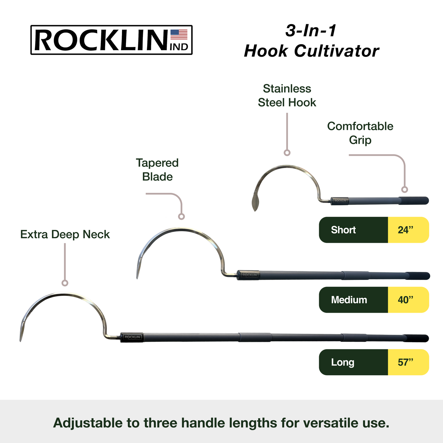 Rocklin™  3-in-1 Hook Cultivator
