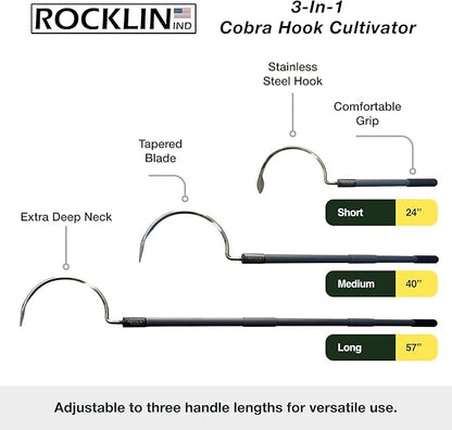 Rocklin™ Cobra Hook 3-in-1 Cultivator