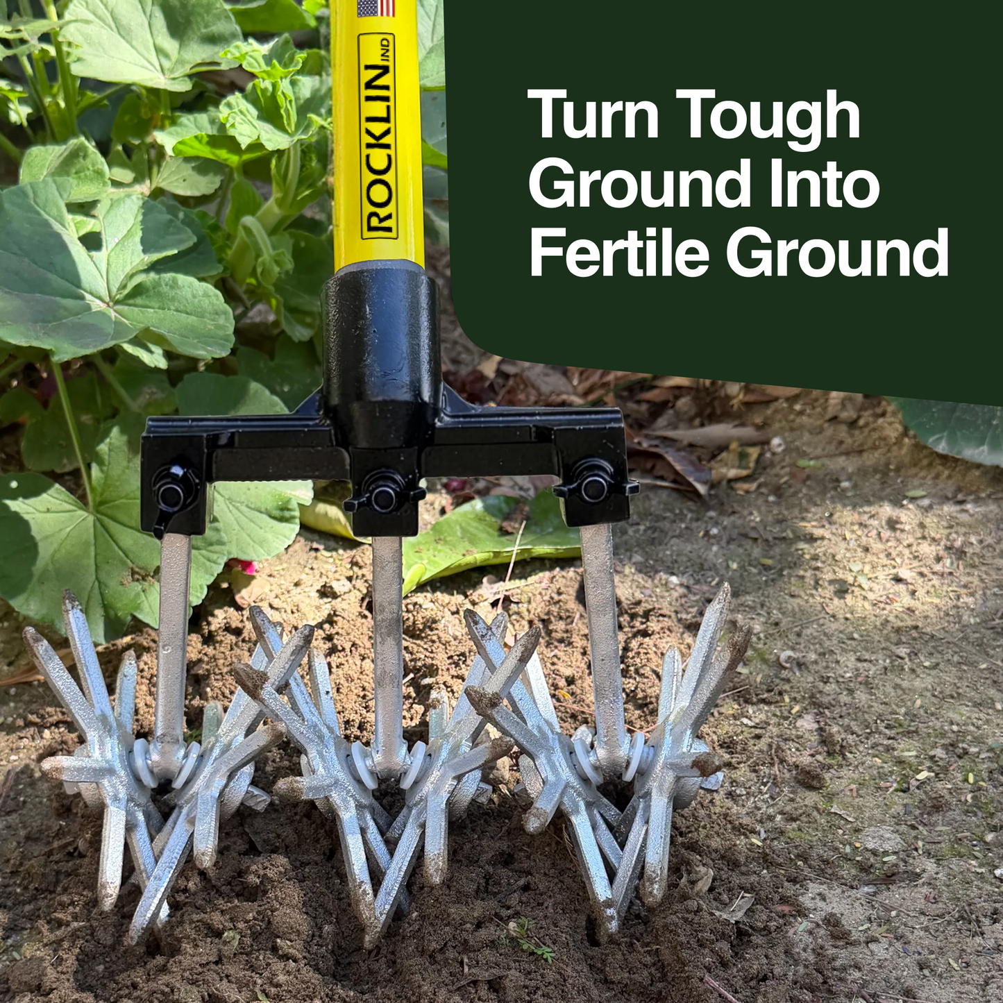 Rocklin™ Heavy-Duty Rotary Cultivator Tool