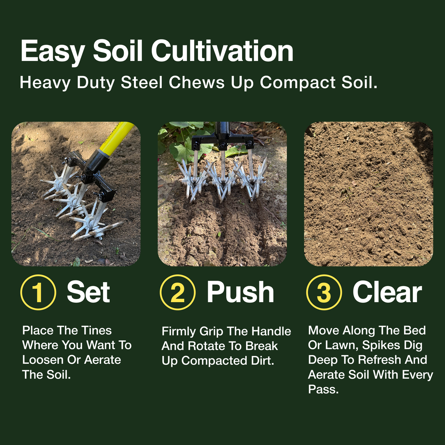 Rocklin™ Heavy-Duty Rotary Cultivator Tool